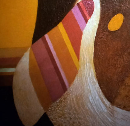Oil painting Movement of Forms by Alexander Strashevich with vibrant stripes