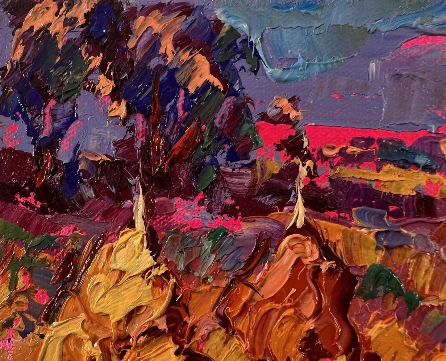 Vibrant Sunset over the Field oil painting by Oleksiy Ivanyuk