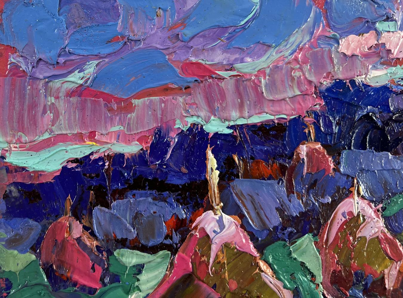 Vibrant oil painting The evening is falling silent by Oksana Ivanyuk