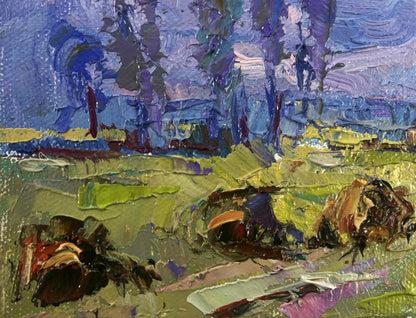 Oil painting Spring coolness hugging the earth by Oleksiy Ivanyuk