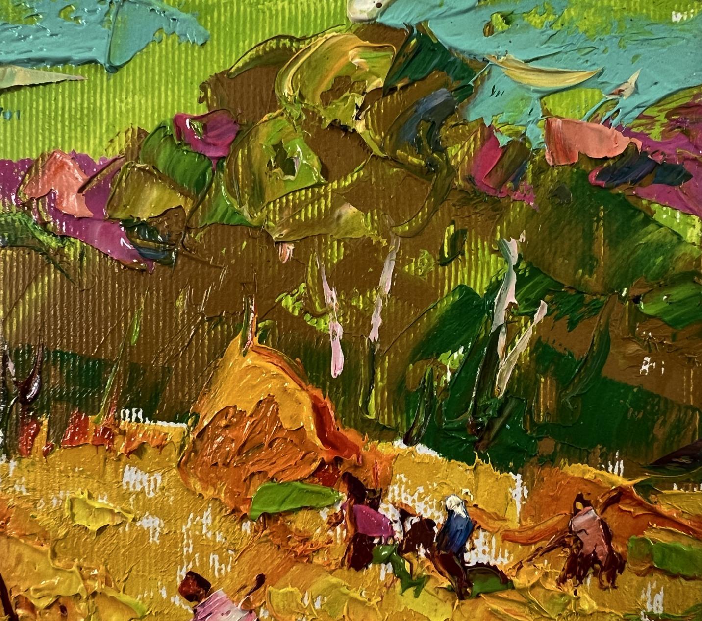 Vibrant impressionist oil painting Working in the Field by Oleksiy Ivanyuk