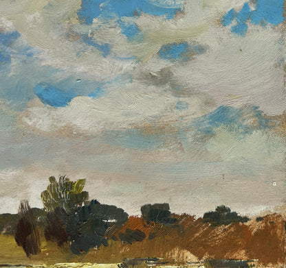 Oil painting The flow of time and nature by Yuriy Suprunchuk with clouds