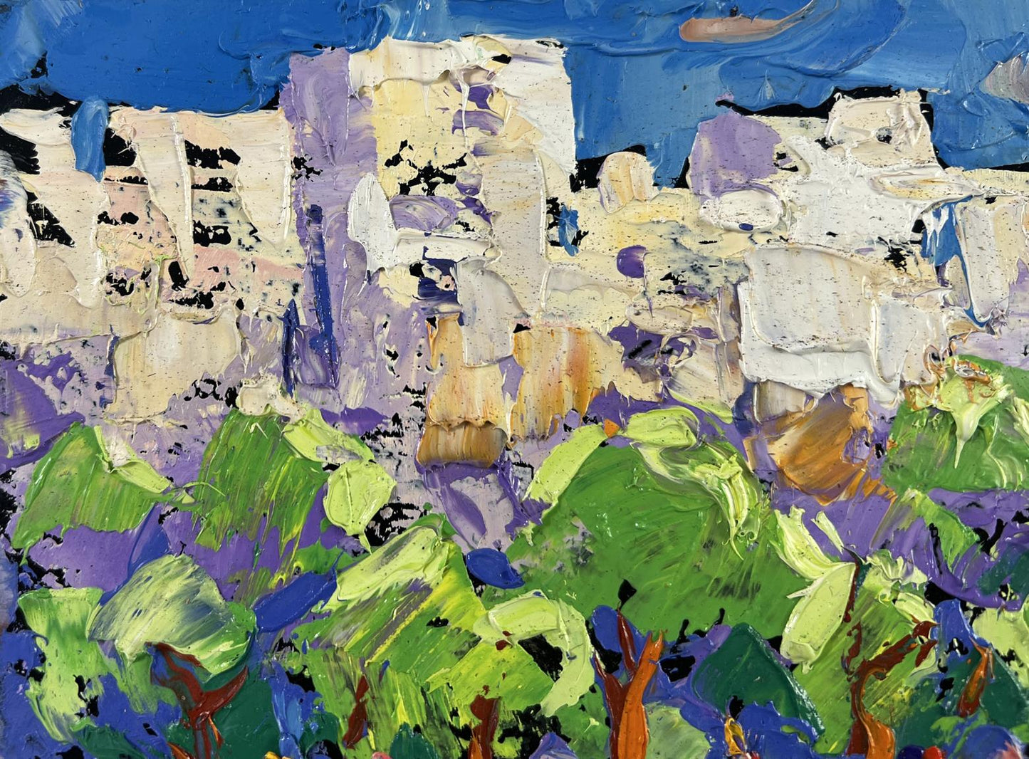 Vibrant impressionist oil painting Big city lights by Oleksiy Ivanyuk