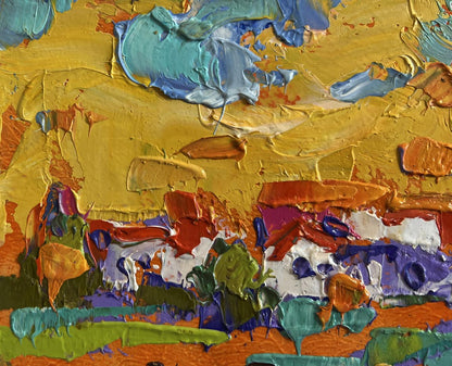 Vibrant impasto oil painting In the Sunny Meadows by Oleksiy Ivanyuk