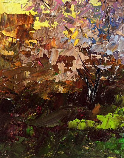 Impressionistic oil painting Evening envelops the city by Boris Serdyuk