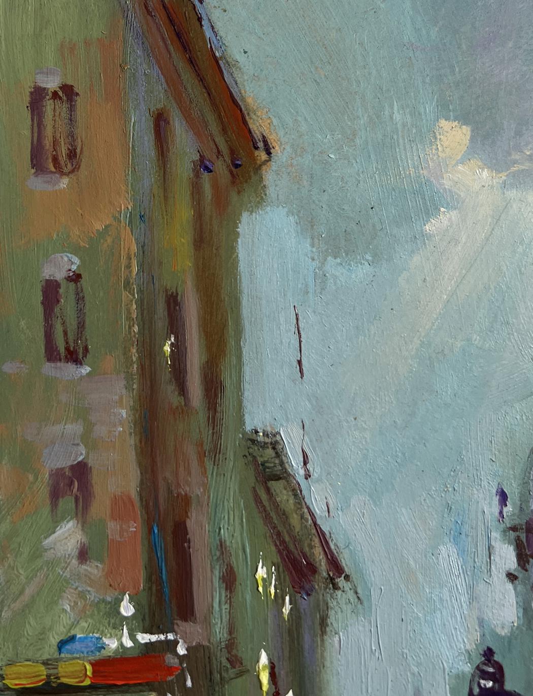 Oil painting of city hustle and bustle by Yuriy Suprunchuk