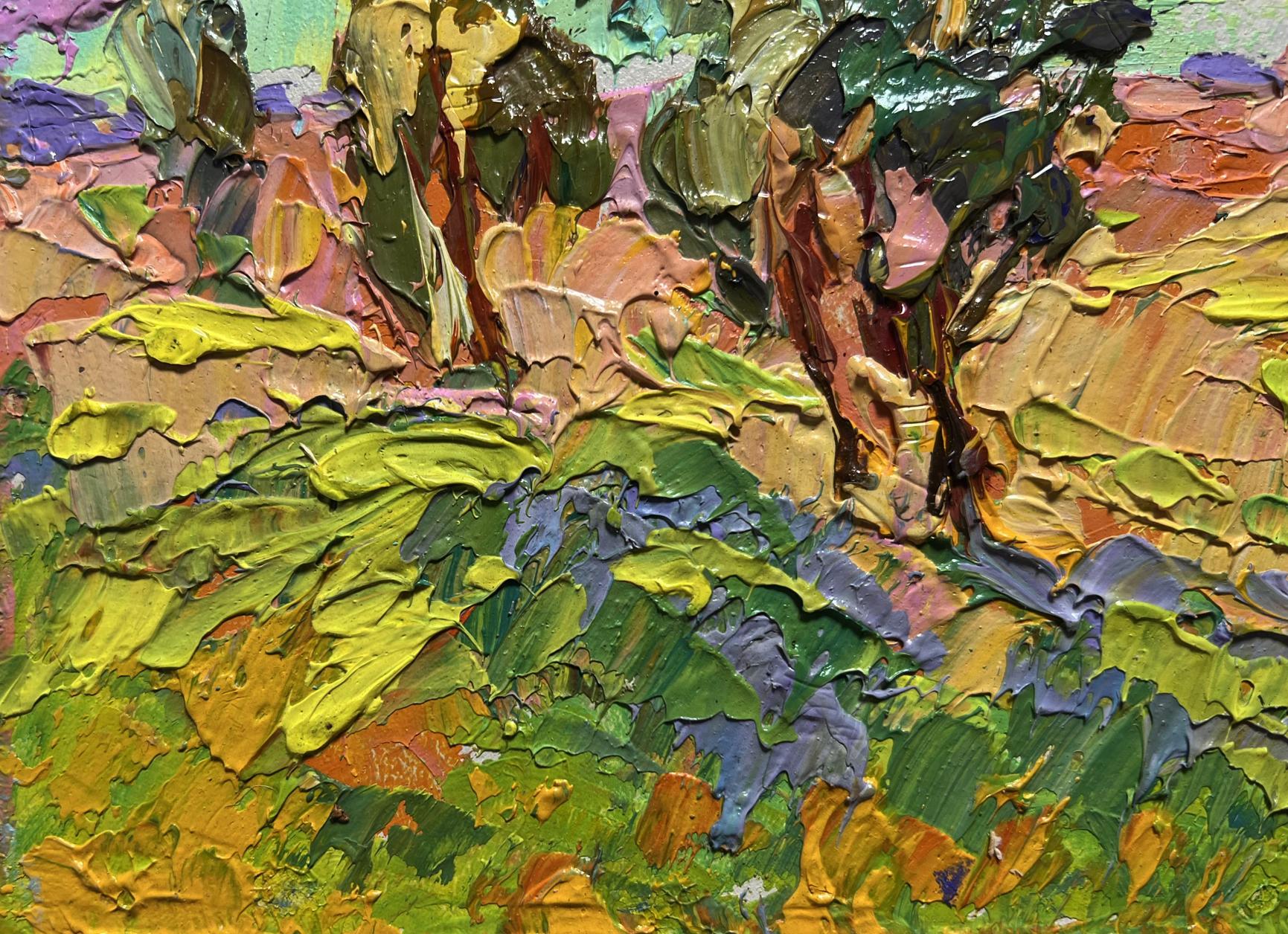 Vibrant impressionist oil painting Rustle of poplar trees by Oleksiy Ivanyuk