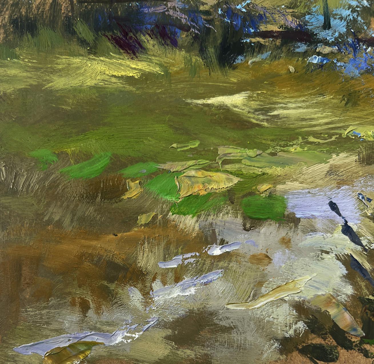 Impressionistic oil painting Joyful walks through the field by Yuriy Suprunchuk