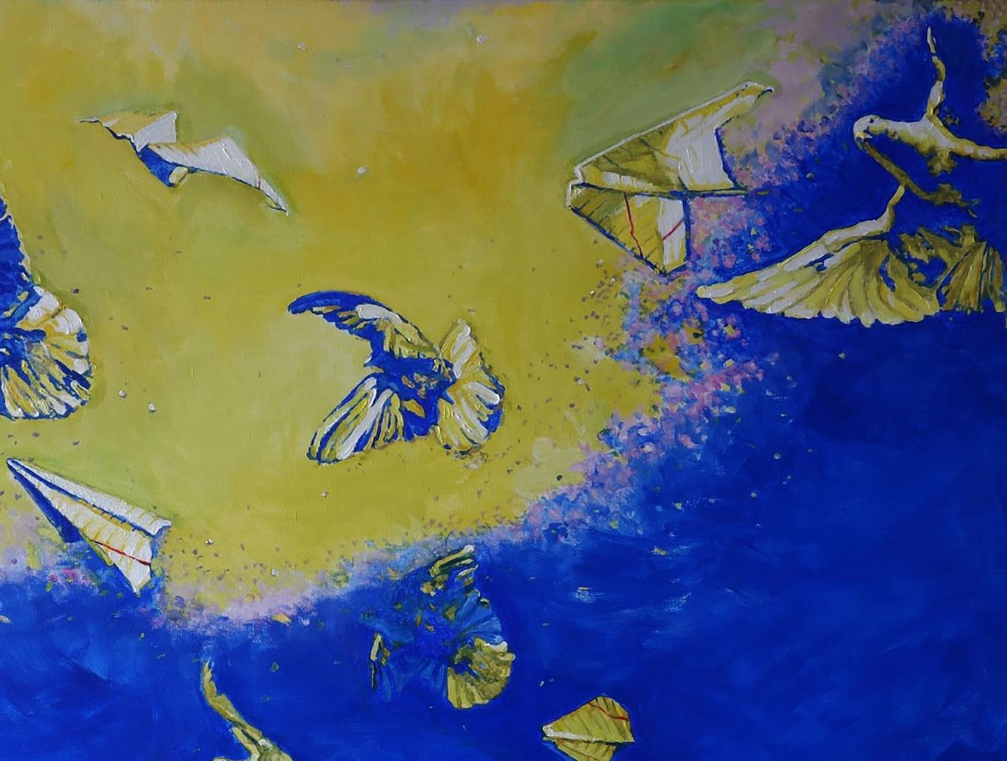 Oil painting Birds in the sky Anatoly Varvarov
