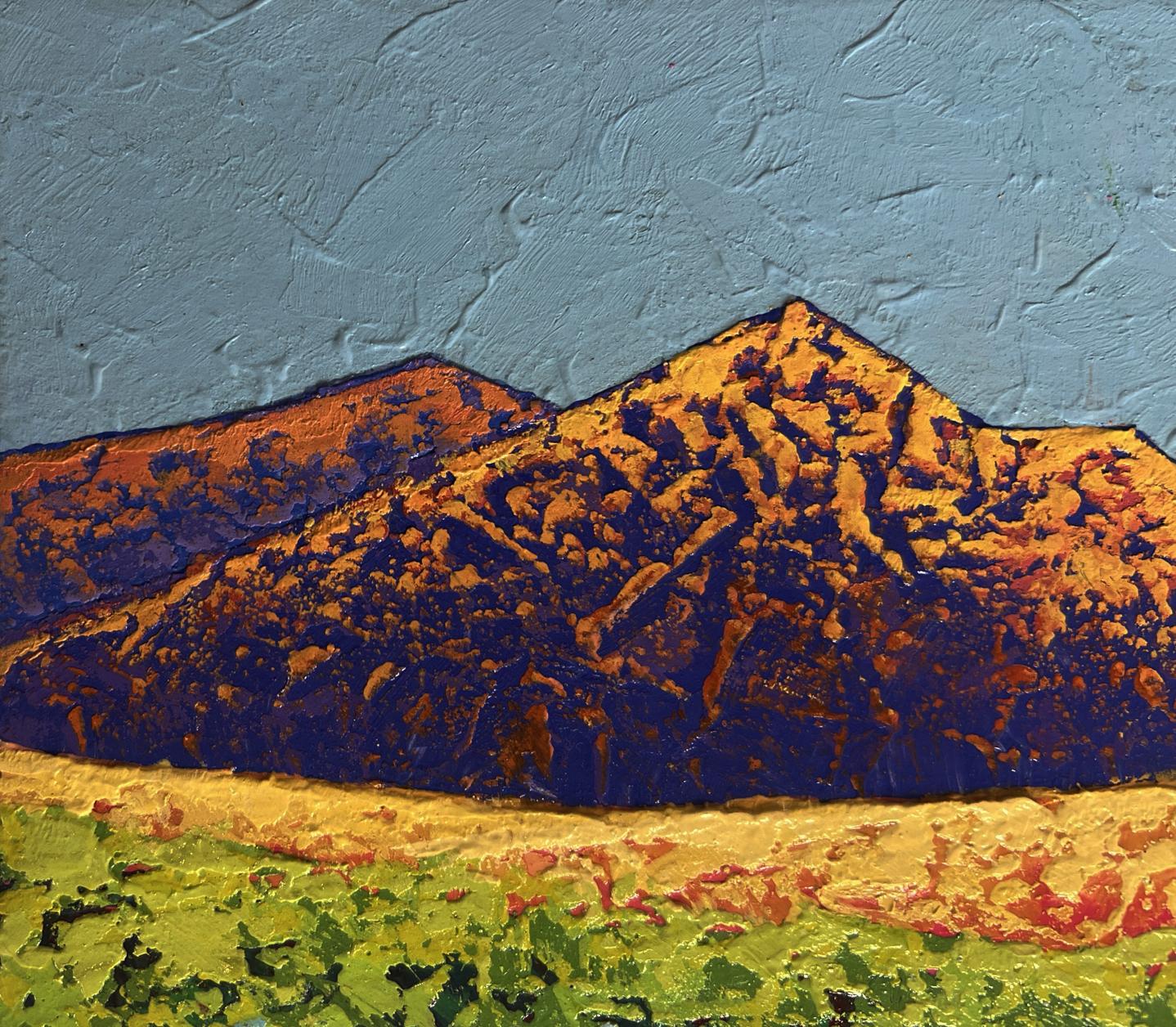 Oil painting Mighty Mountains in the Fields by V. Zadorozhnya