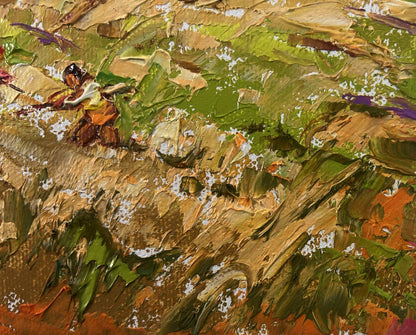 Oil painting Gentle wind over the haystack by Oleksiy Ivanyuk