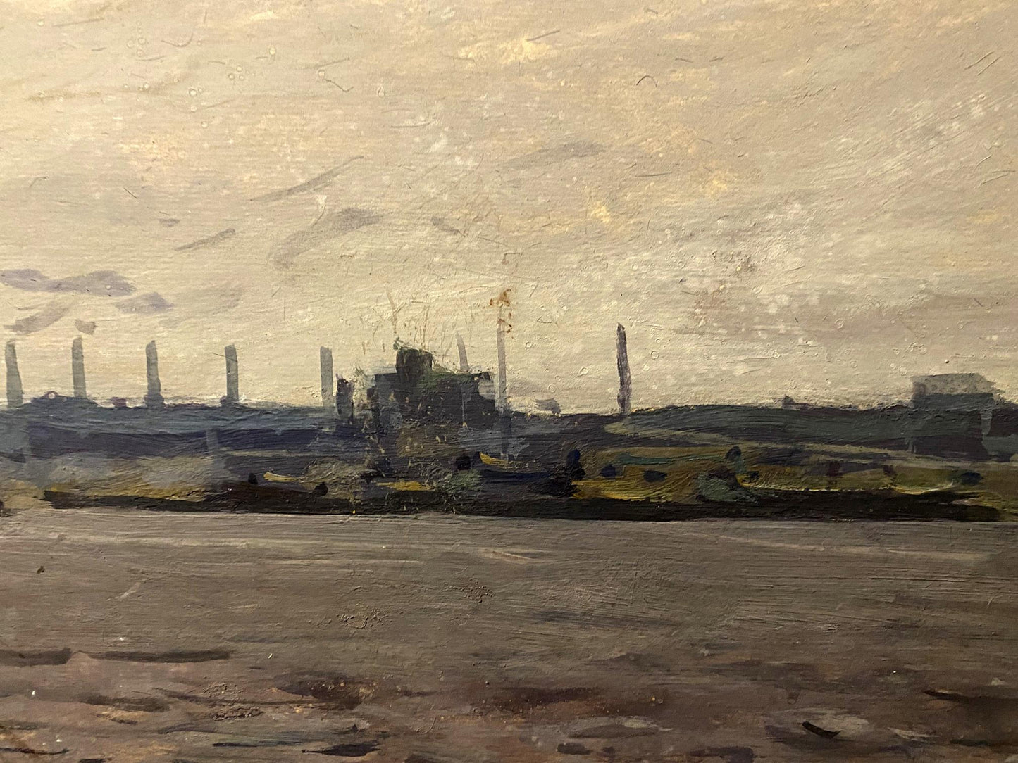 Impressionistic oil painting of Dnieper near Zaporozhye by Georgy Kolosovsky