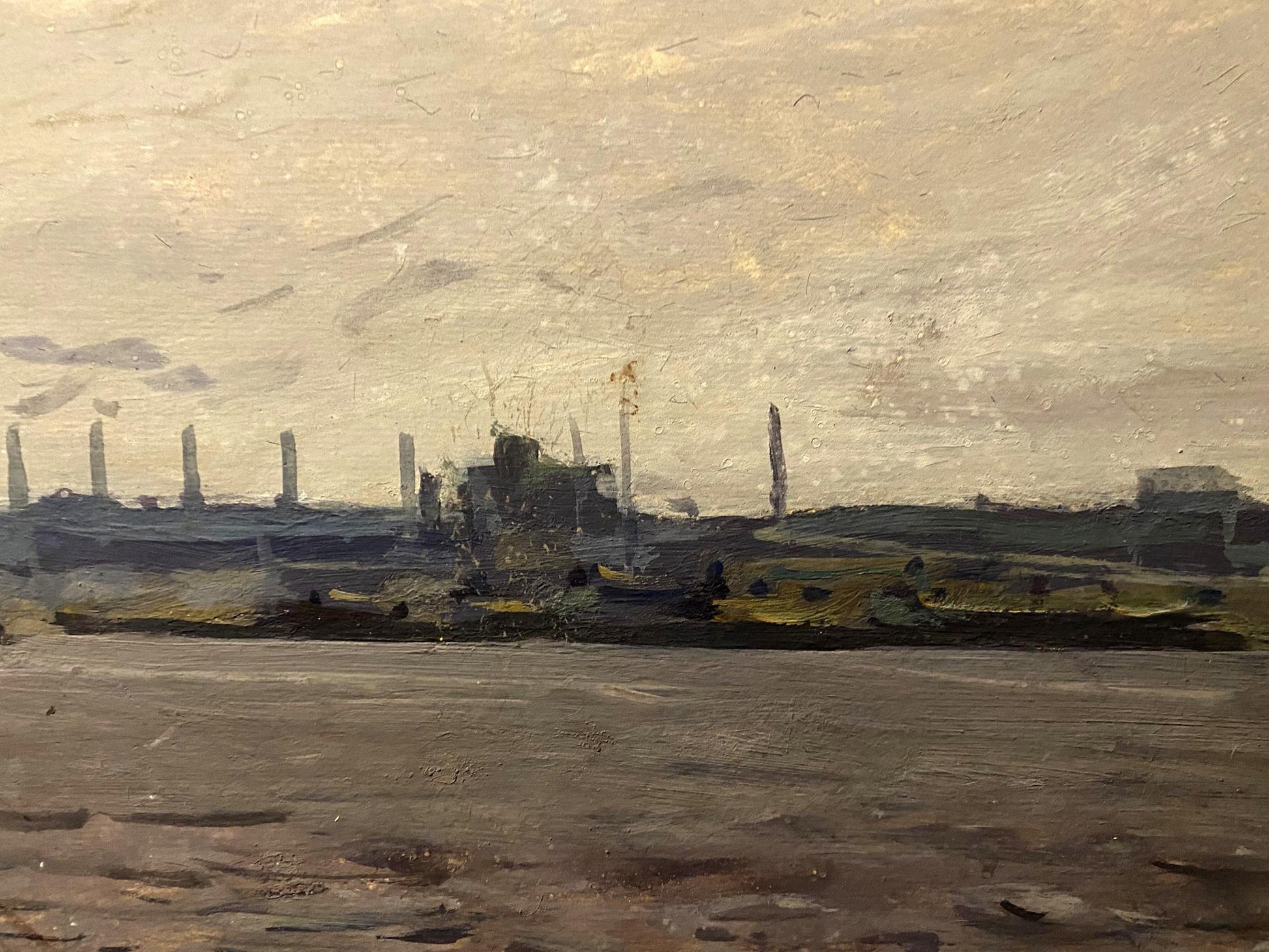 Impressionistic oil painting of Dnieper near Zaporozhye by Georgy Kolosovsky