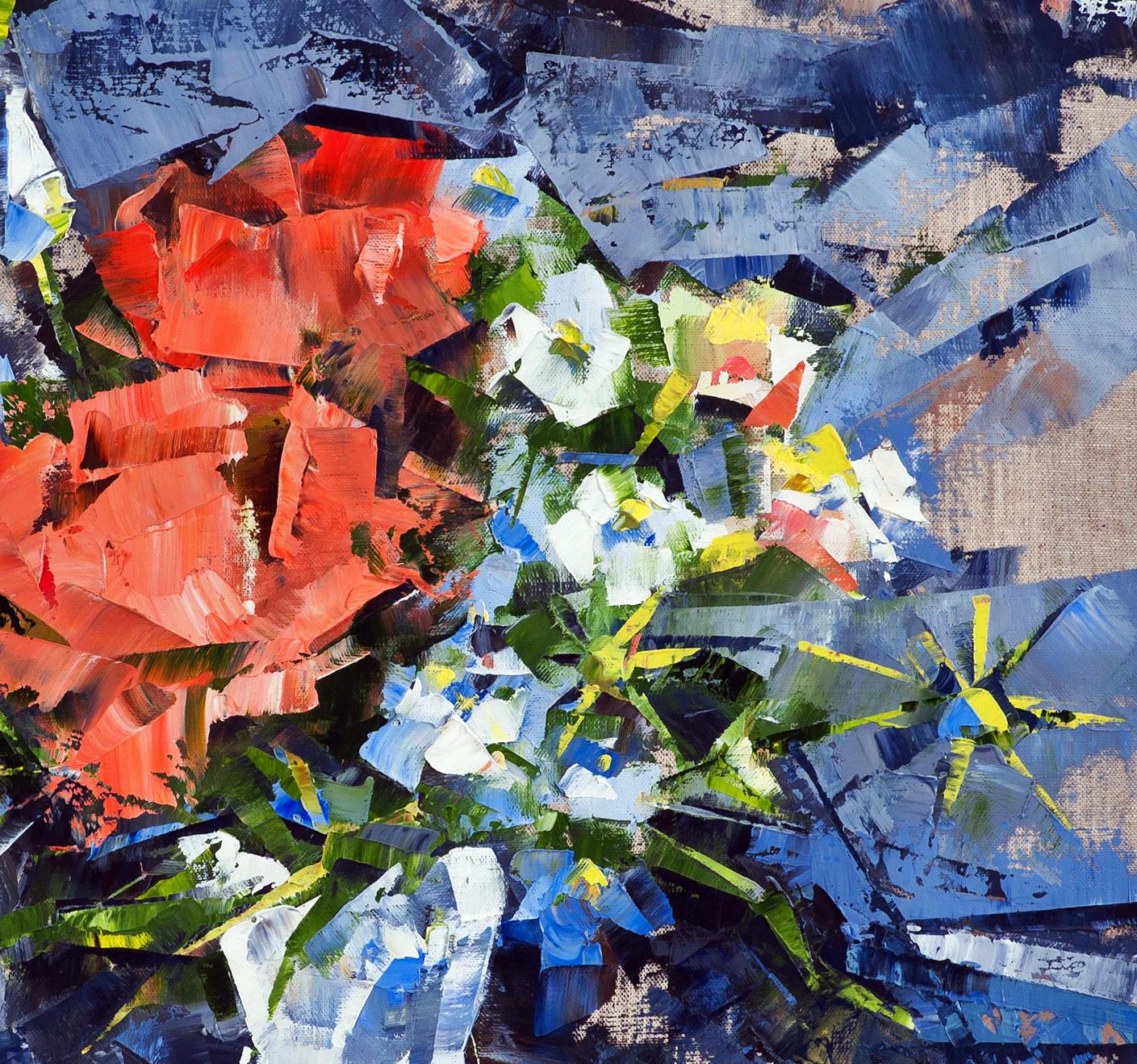 Vibrant oil painting Kaleidoscope of Bloom by Volodymyr Gluhomanyuk