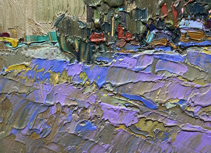 Oil painting Moonlit night in the village by Oksana Ivanyuk