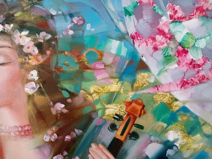 Painting with spring Flower