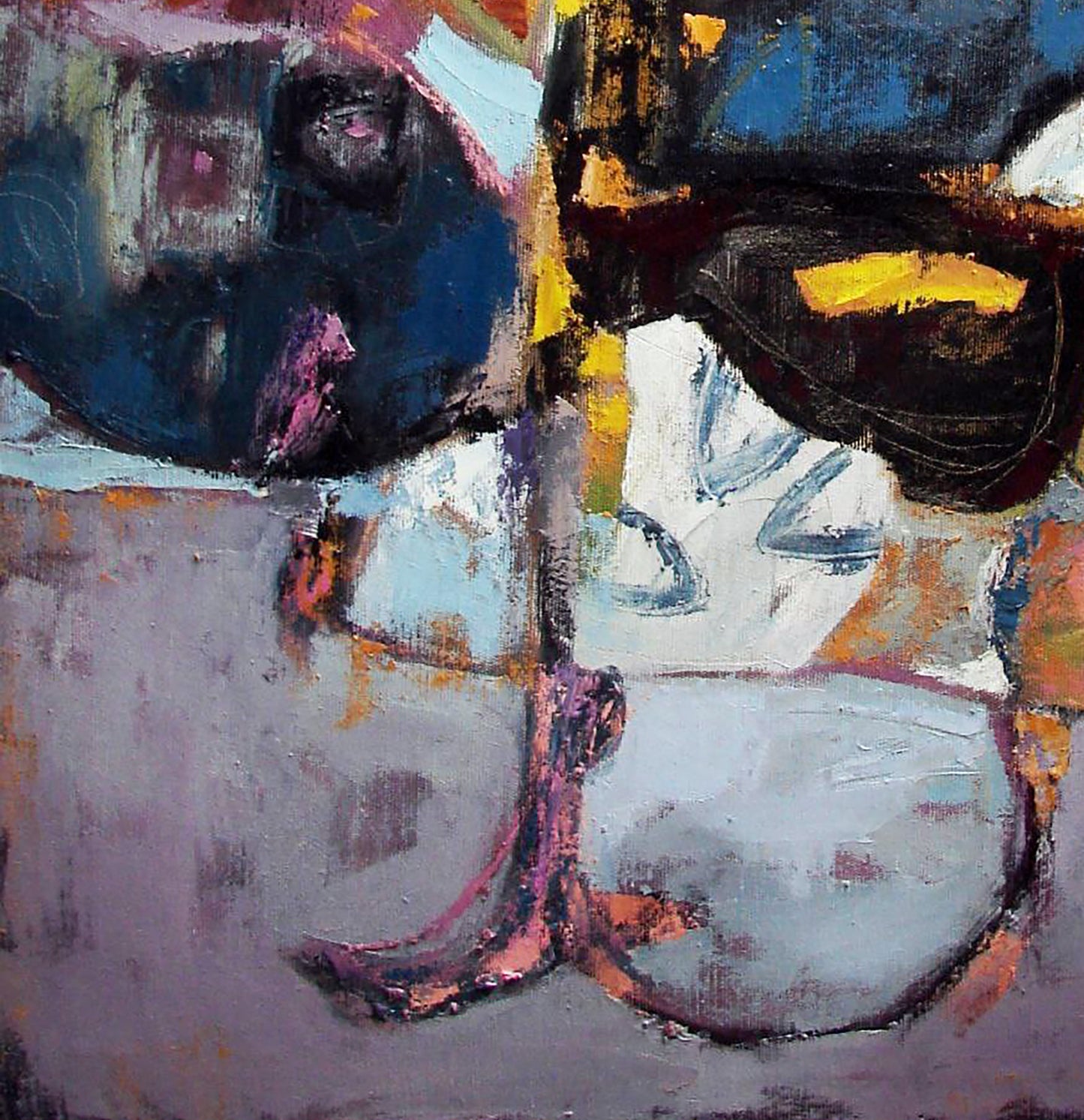 Oil painting Autumn Blues by Tatyana Shulyak with bold textured brushstrokes