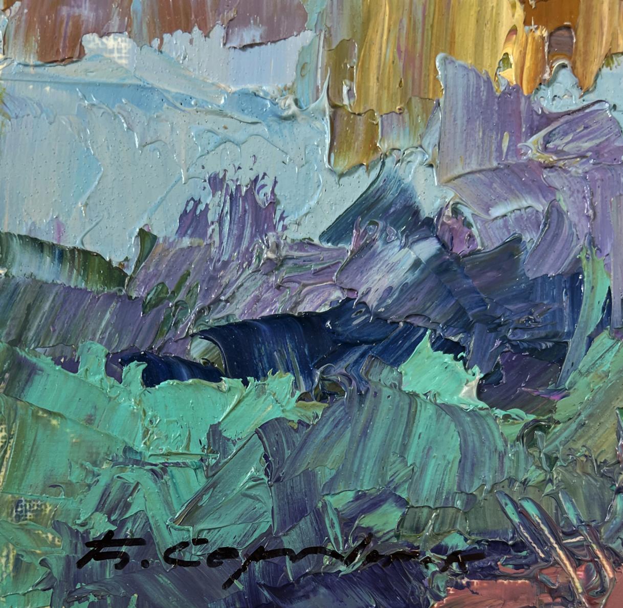 Vibrant impressionist oil painting The world is in water by Boris Serdyuk
