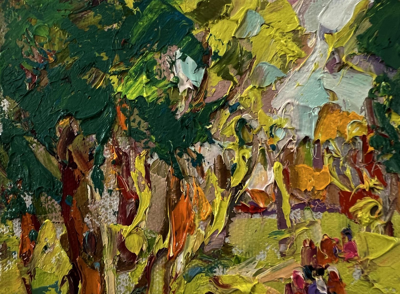 Vibrant impressionist oil painting On a walk in the forest by Oleksiy Ivanyuk