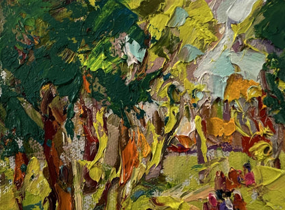 Vibrant impressionist oil painting On a walk in the forest by Oleksiy Ivanyuk