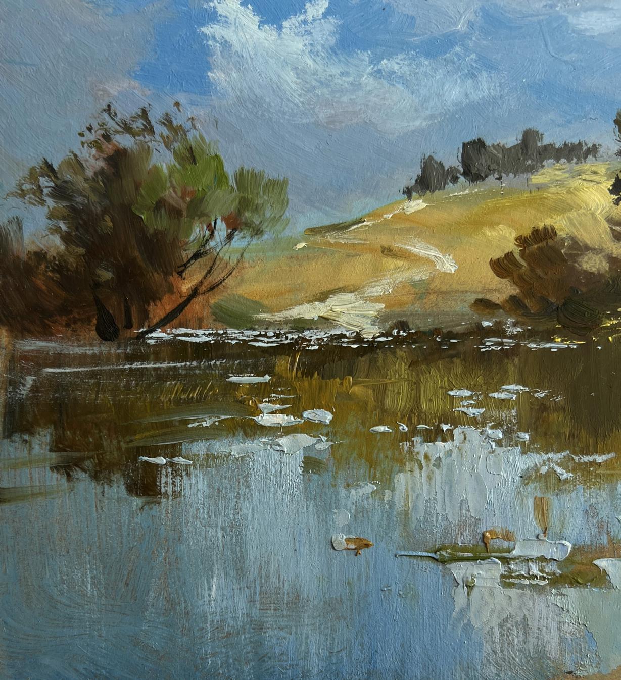Oil painting A lost corner of nature by Yuriy Suprunchuk serene landscape