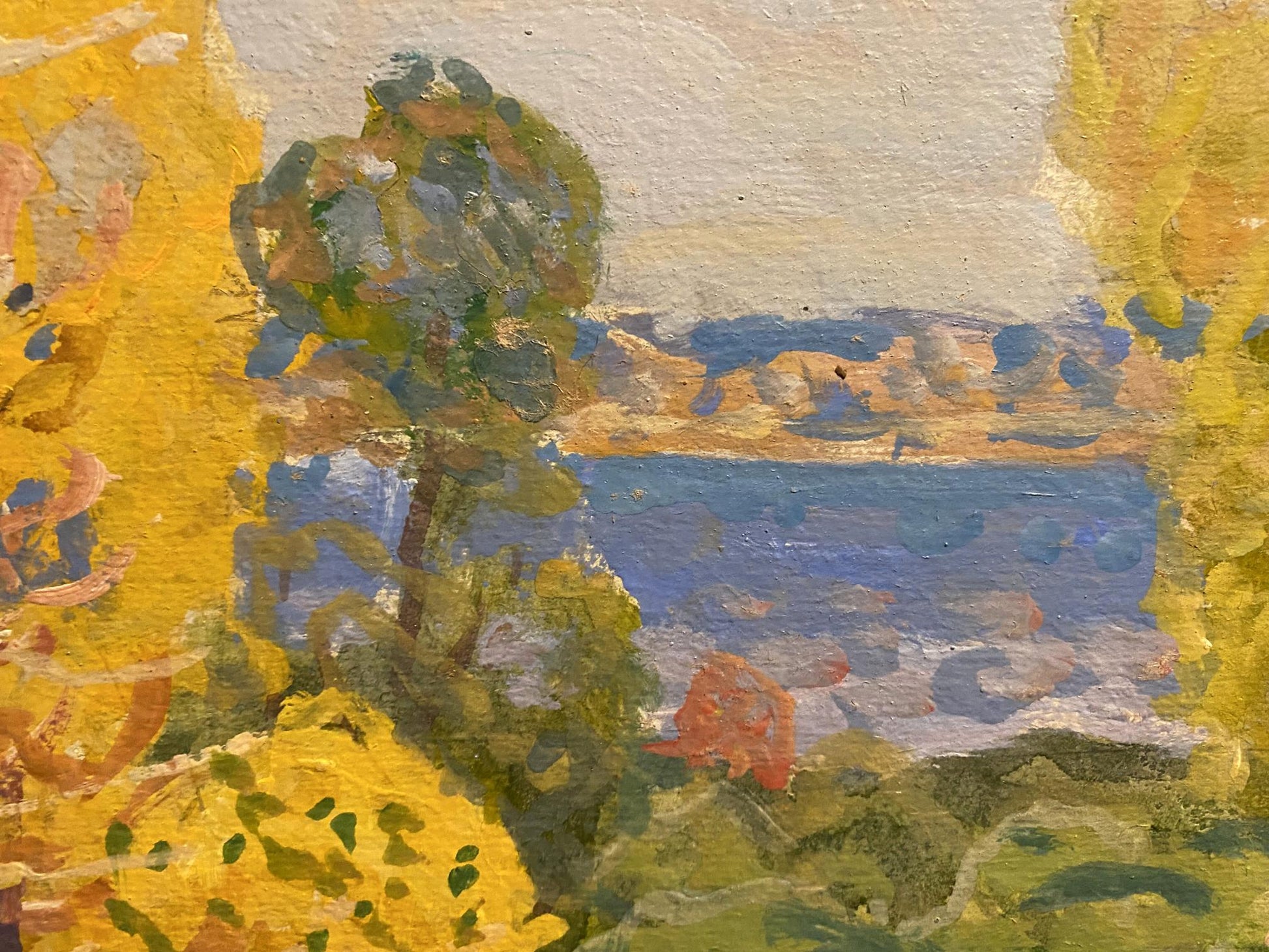 Oil painting Golden morning by Georgy Kolosovsky vibrant impressionist tree scene