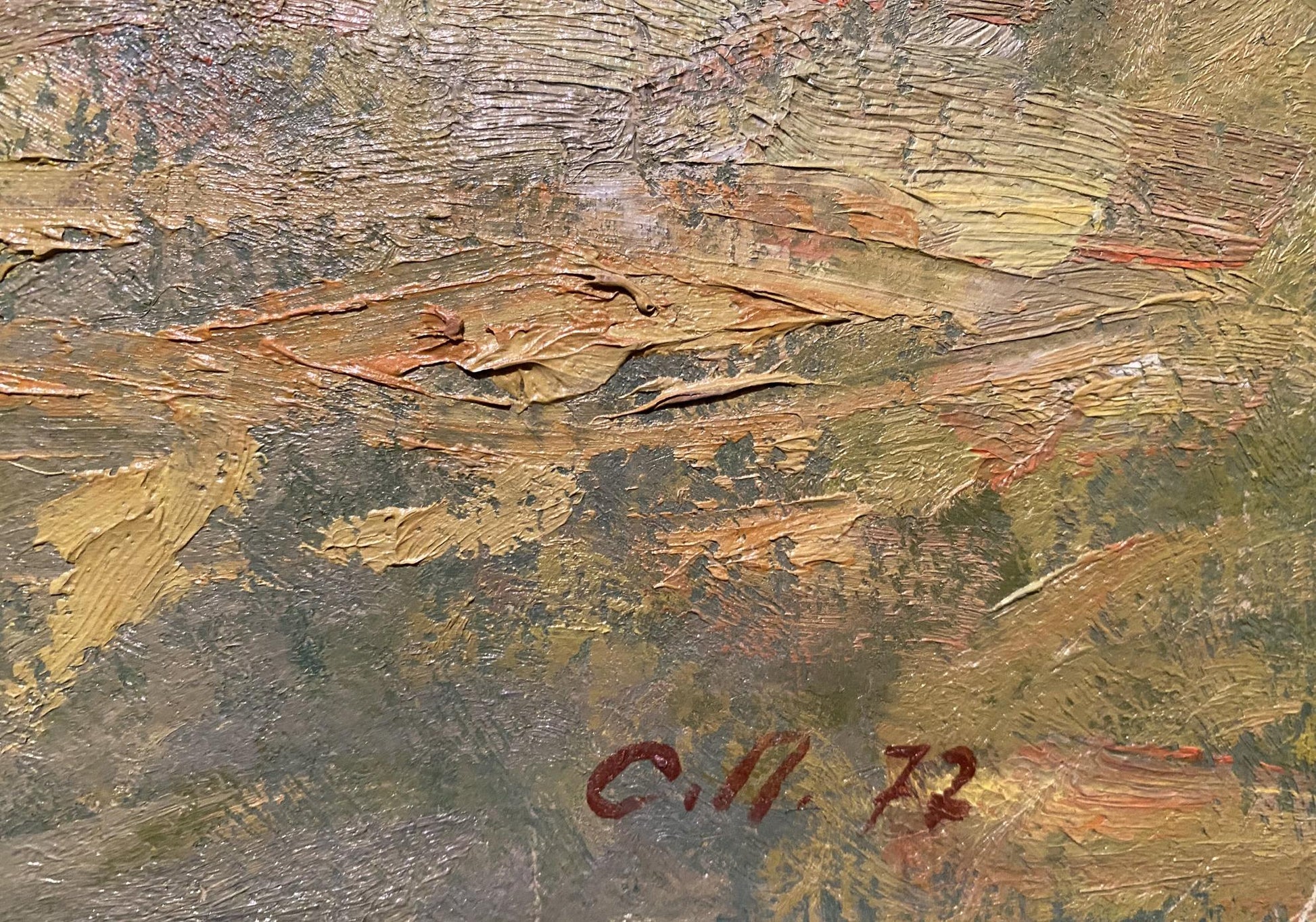 Oil painting Berdichev by Stanislav Petrashevsky textured canvas earthy tones