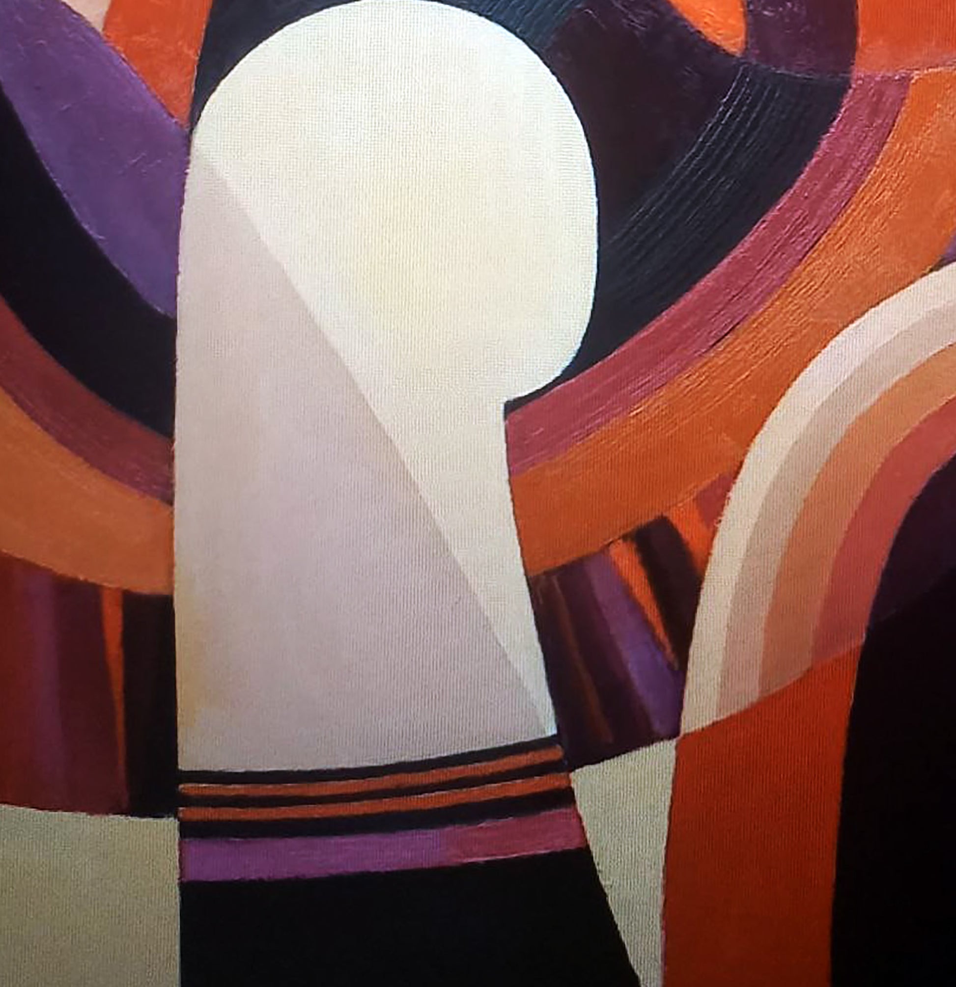 Oil painting Red still life by Alexander Strashevich with bold geometric shapes