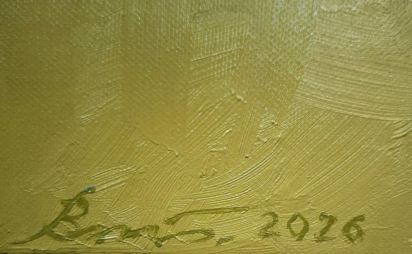 Oil painting Golden Chicken Sergey Voichenko