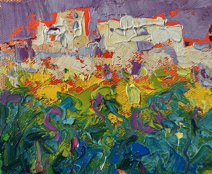 Vibrant impressionist oil painting On a walk in the city by Oleksiy Ivanyuk