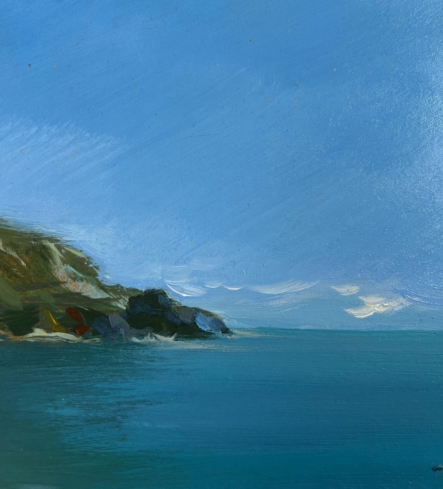 Serene coastal oil painting Across the Sea Expanse by Yuriy Suprunchuk