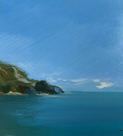 Serene coastal oil painting Across the Sea Expanse by Yuriy Suprunchuk