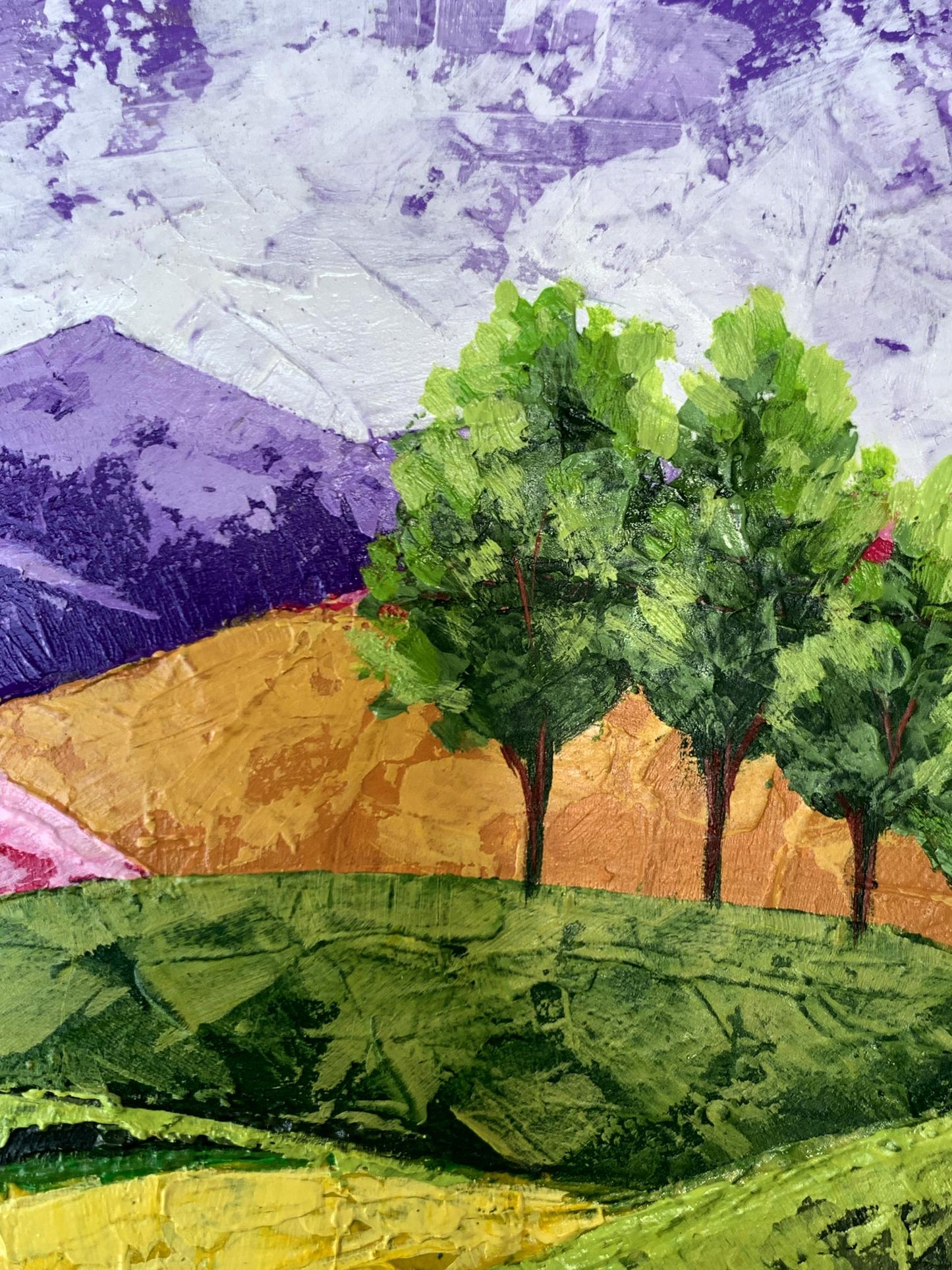 Oil painting Walking through the mountain fields by V. Zadorozhnya