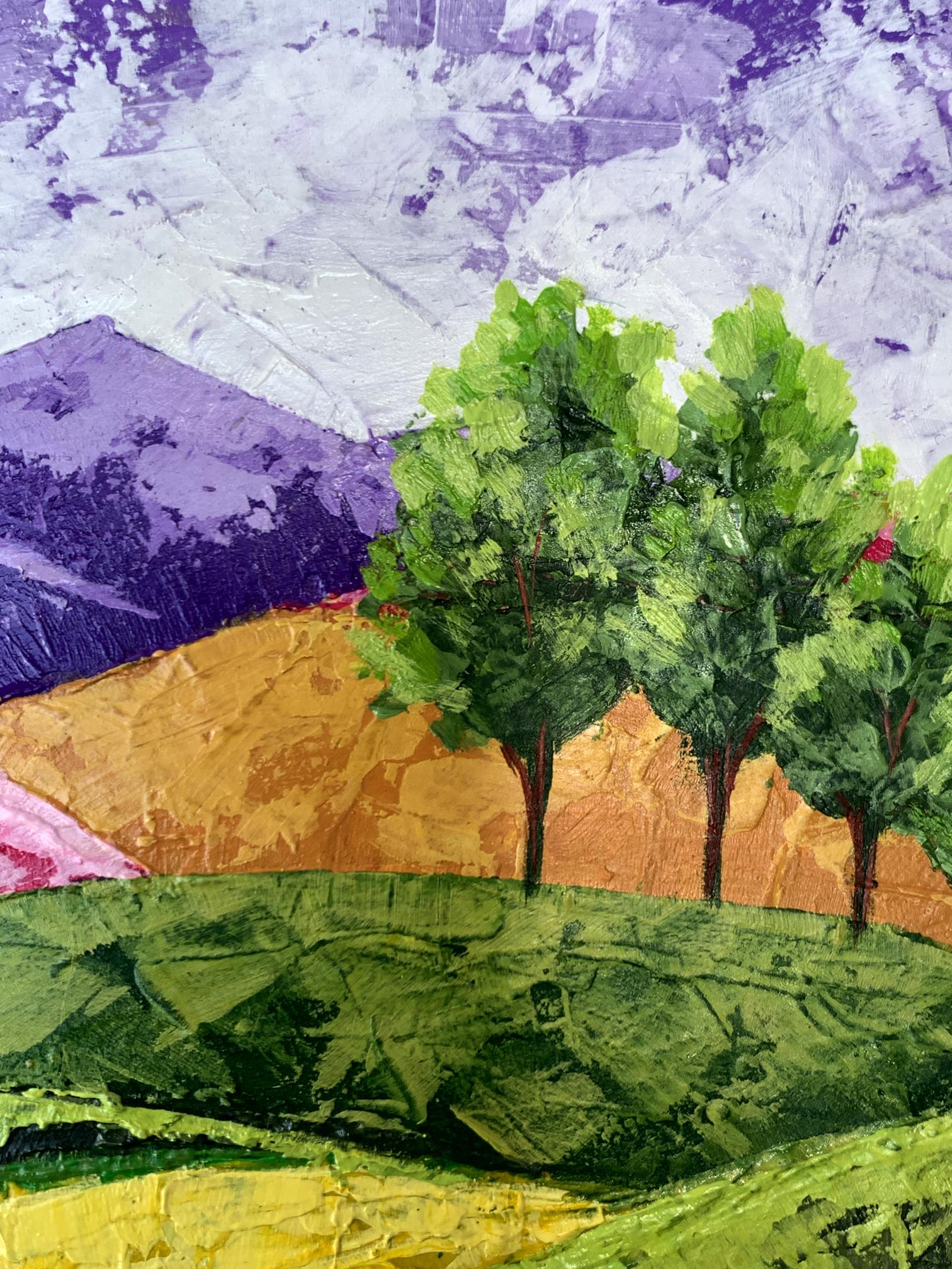 Oil painting Walking through the mountain fields by V. Zadorozhnya