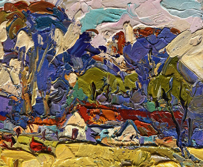 Oil painting Hot sunny day in the village by Oleksiy Ivanyuk