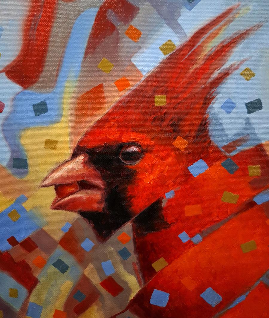 Oil painting Red Cardinal Sergey Voichenko