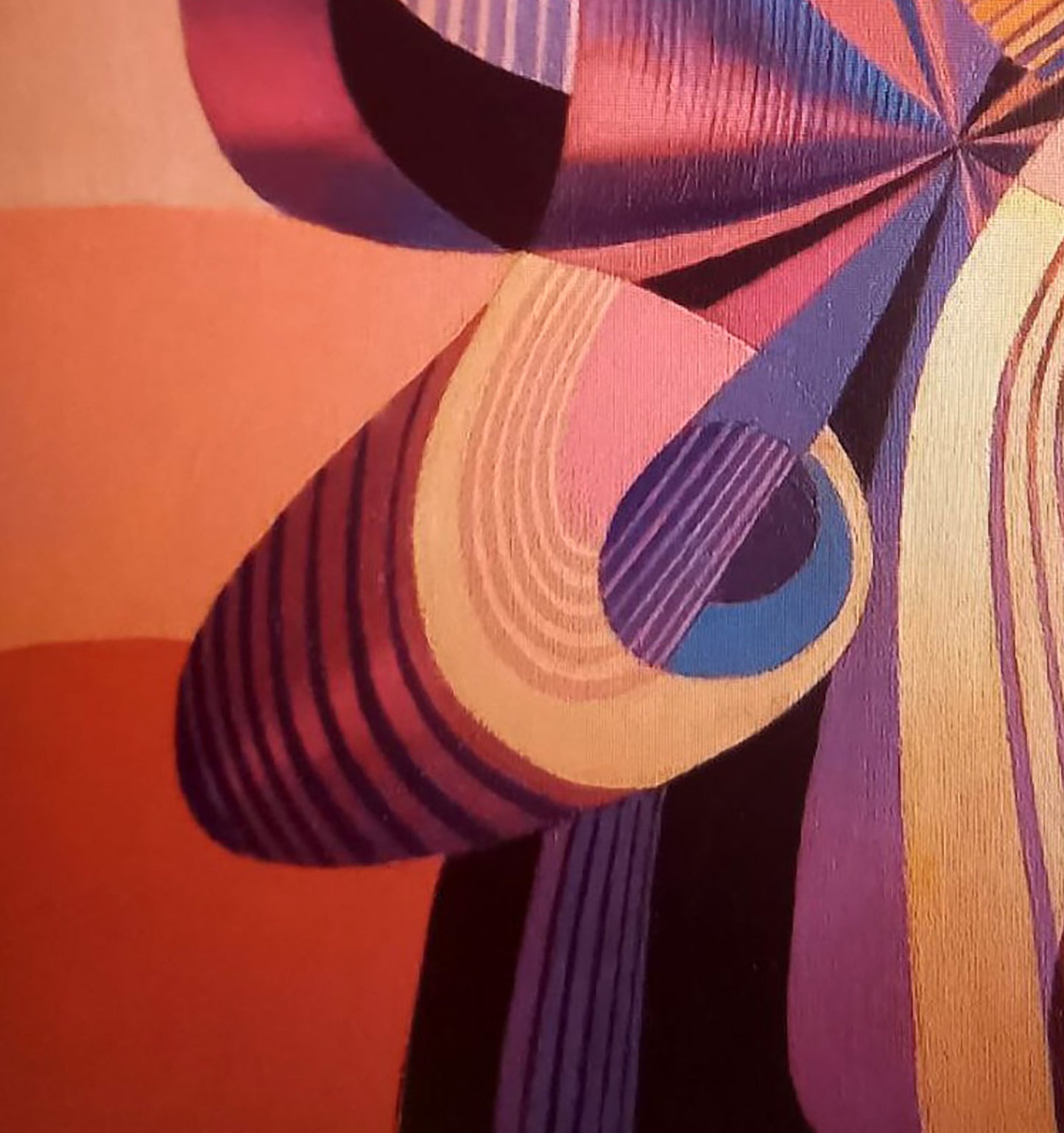 Vibrant Alexander Strashevich oil painting sculpture with bold geometric shapes