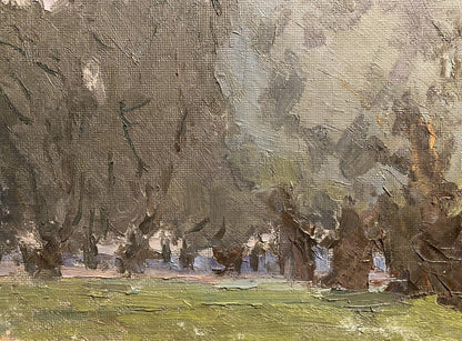 Textured oil painting Old Willow by Viktor Sevastiyanov forest scene