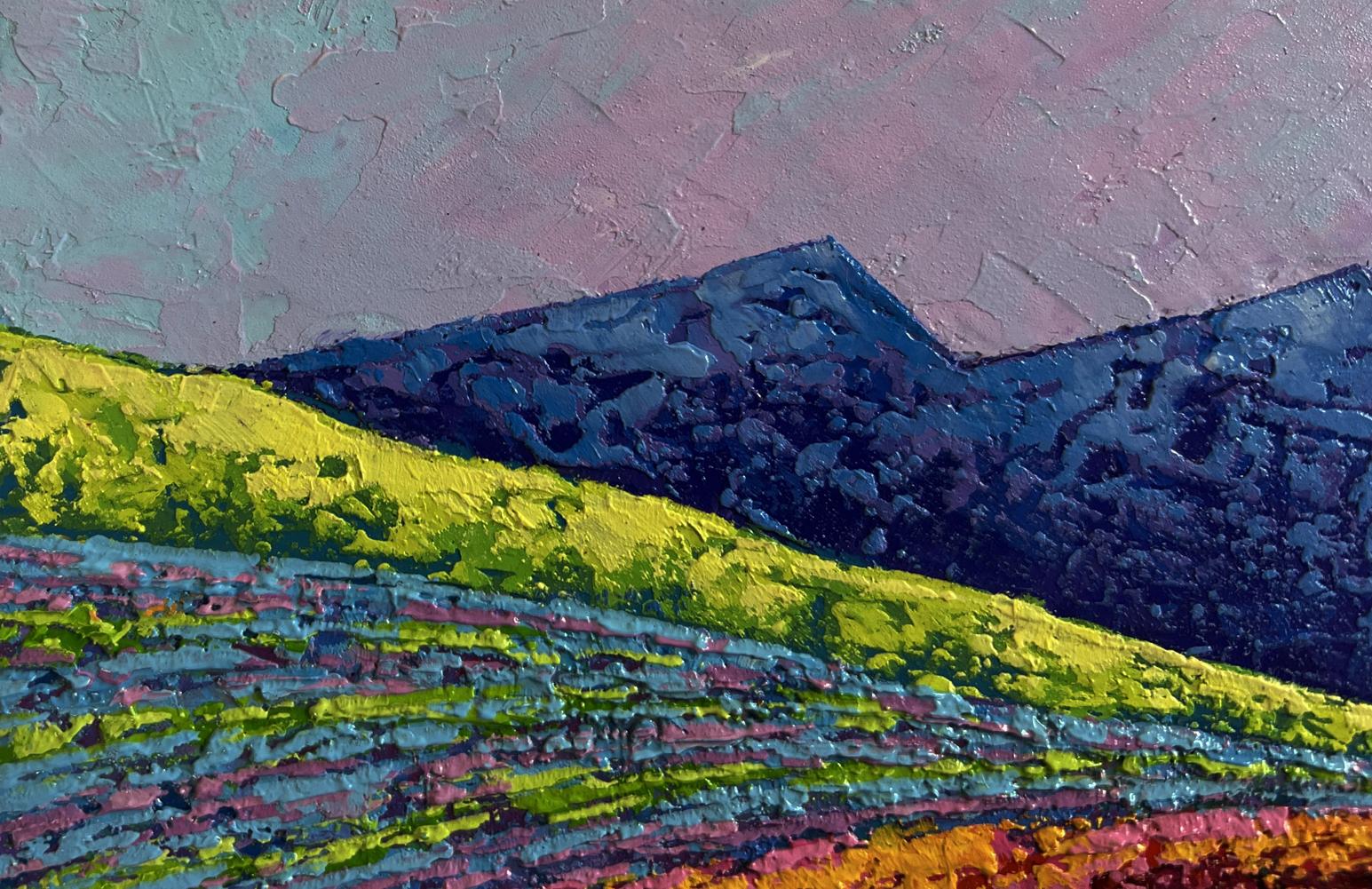 Oil painting Evening is approaching in the mountains by V. Zadorozhnya