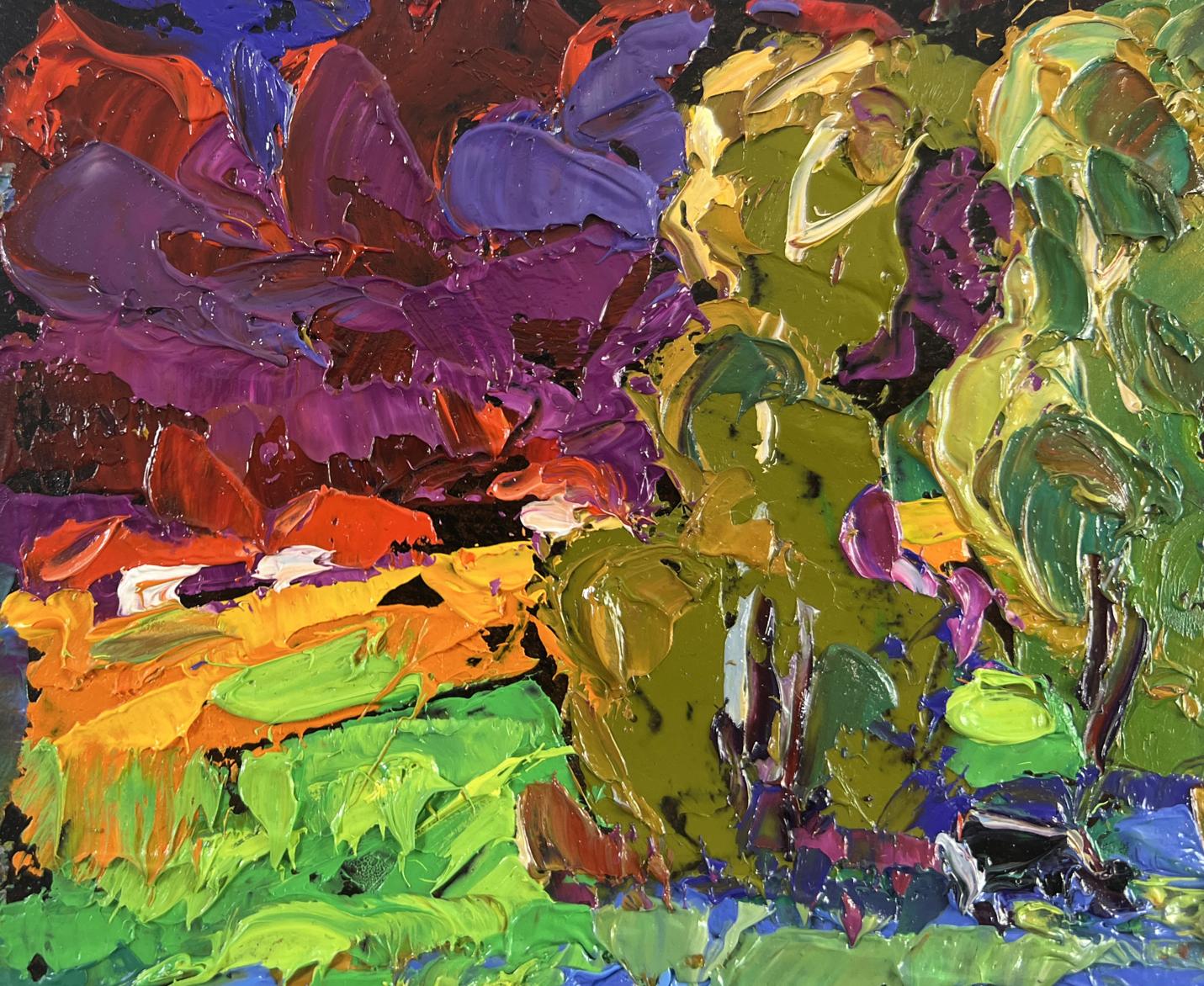 Vibrant impressionist oil painting The sky is preparing lightning by Oleksiy Ivanyuk