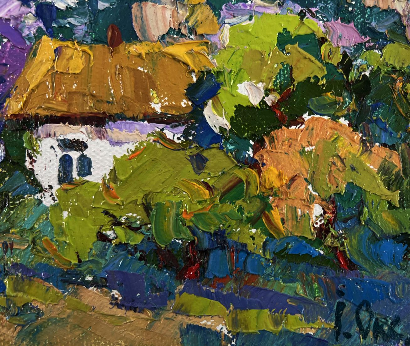 Vibrant impressionist oil painting Gentle breath of the morning wind by Oksana Ivanyuk
