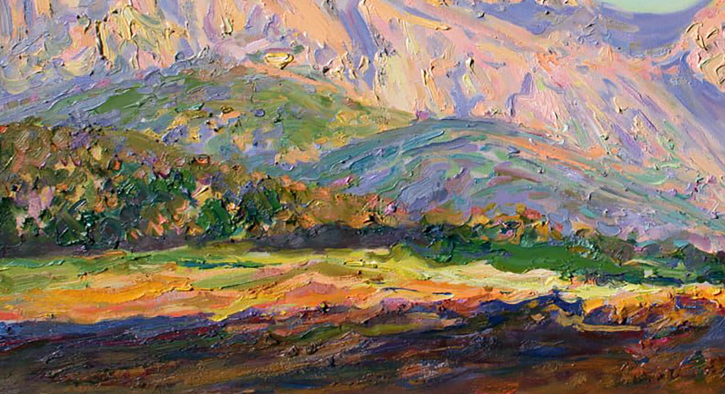 Vibrant impasto oil painting Southern morning by Leonid Pavlenko