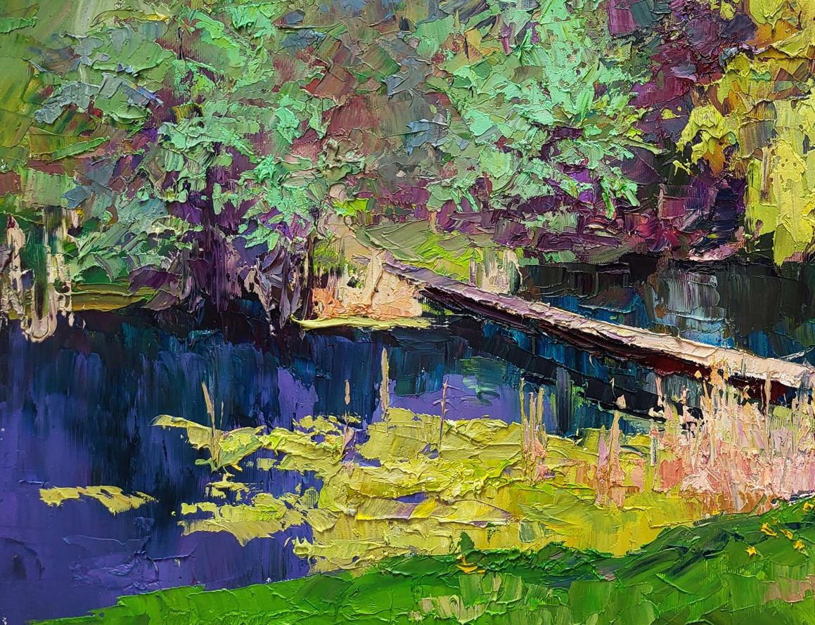 Vibrant impressionist oil painting of Bridge by Boris Serdyuk