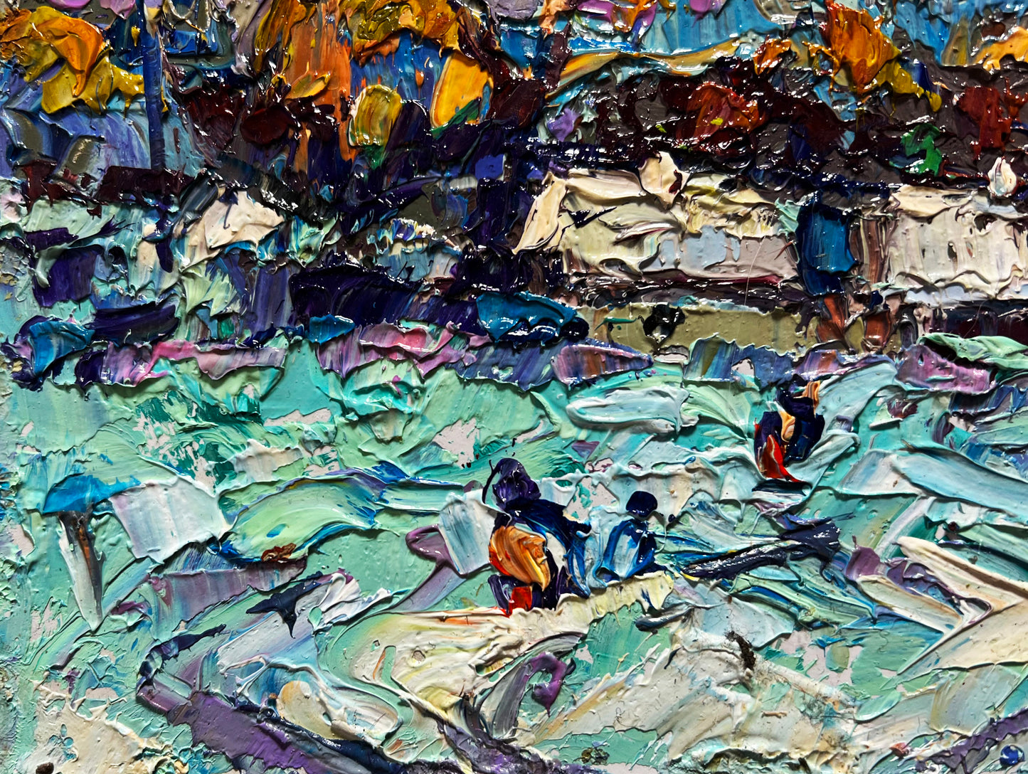 Vibrant impressionist oil painting To the house by Oleksiy Ivanyuk