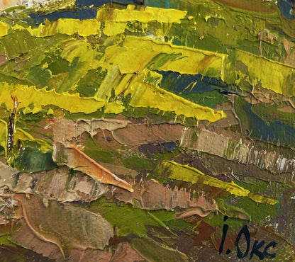 Oil painting Quiet Evening Dreams by Oksana Ivanyuk with vibrant impasto strokes