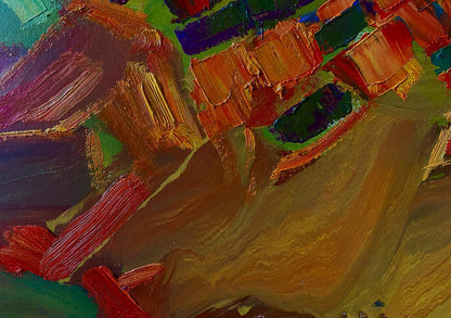 Vibrant Warm Evening oil painting by Oleksiy Ivanyuk with textured brushstrokes