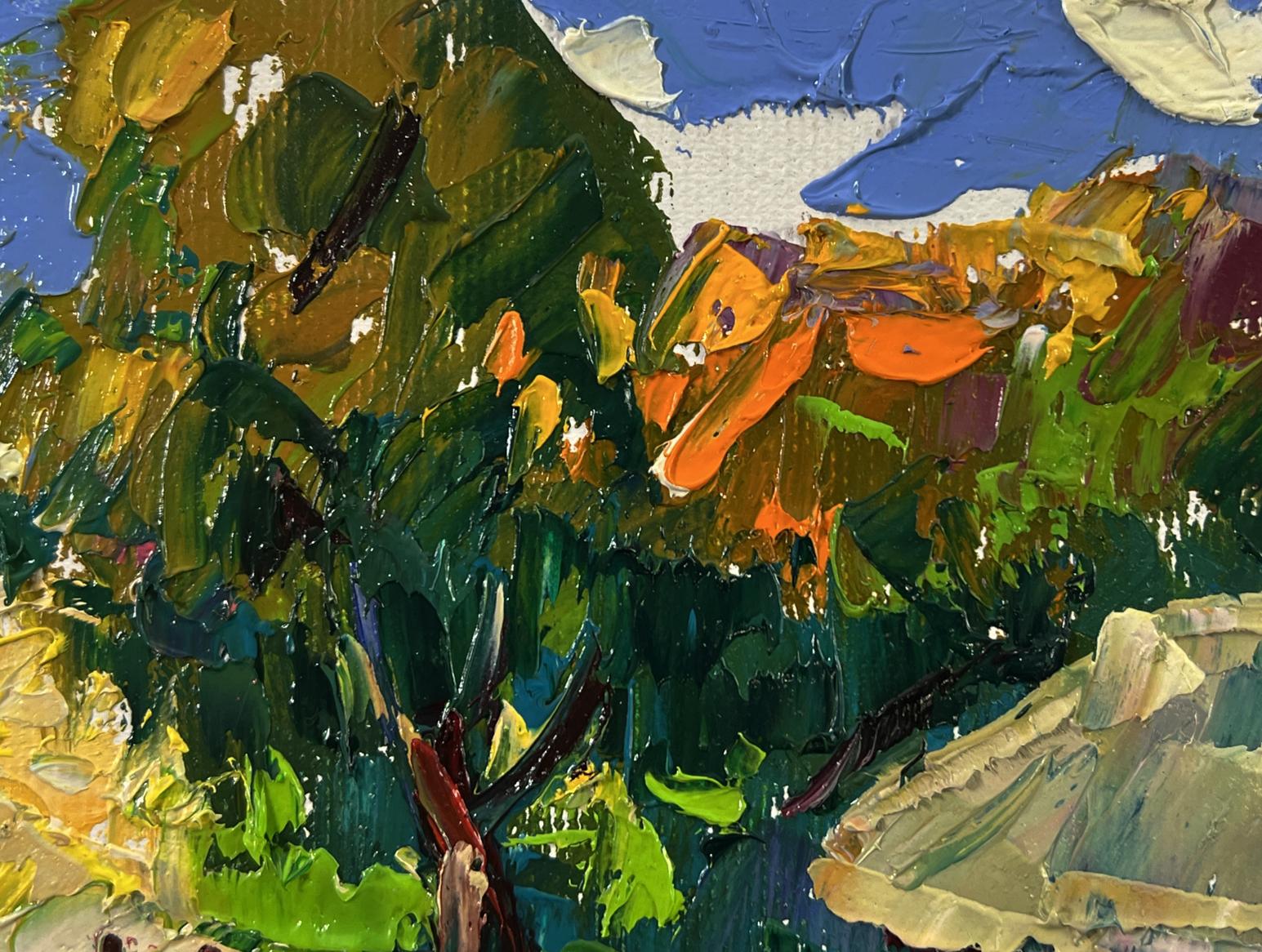 Vibrant impressionist oil painting Feast Day in Village by Oleksiy Ivanyuk