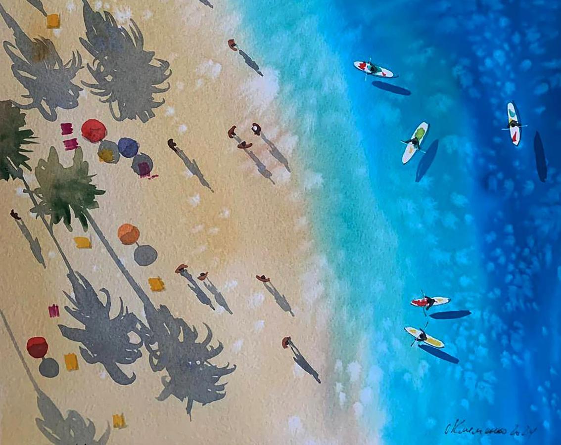 Watercolor painting Earthly Paradise Olena Klimenko