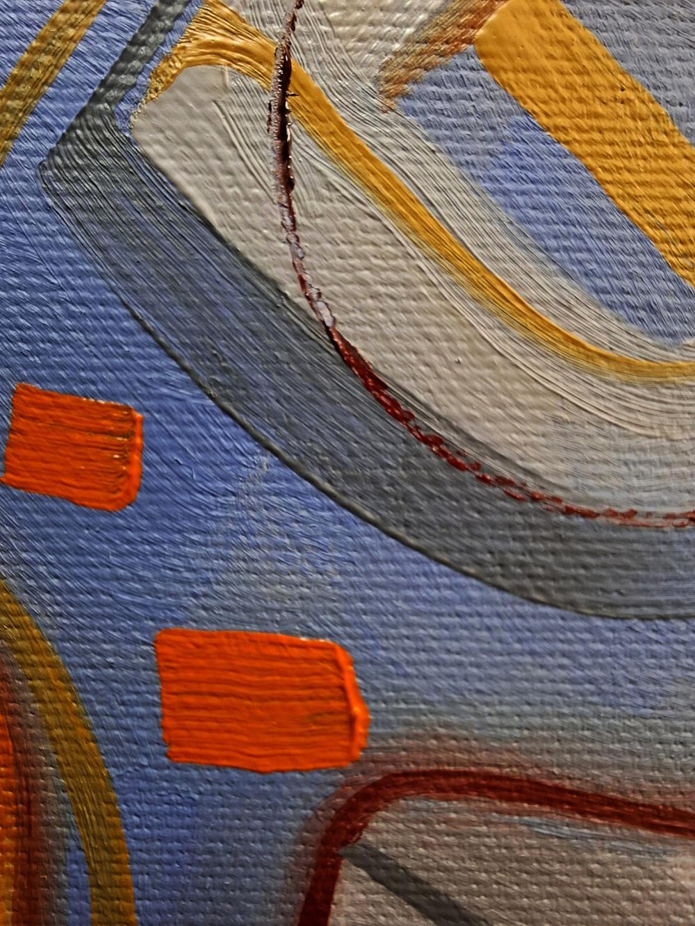 Abstract oil painting The fish goes for a walk by Sergiy Voichenko