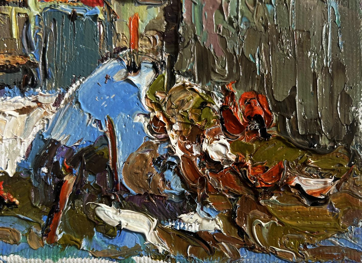 Oil painting Frosty morning in the village by Oksana Ivanyuk